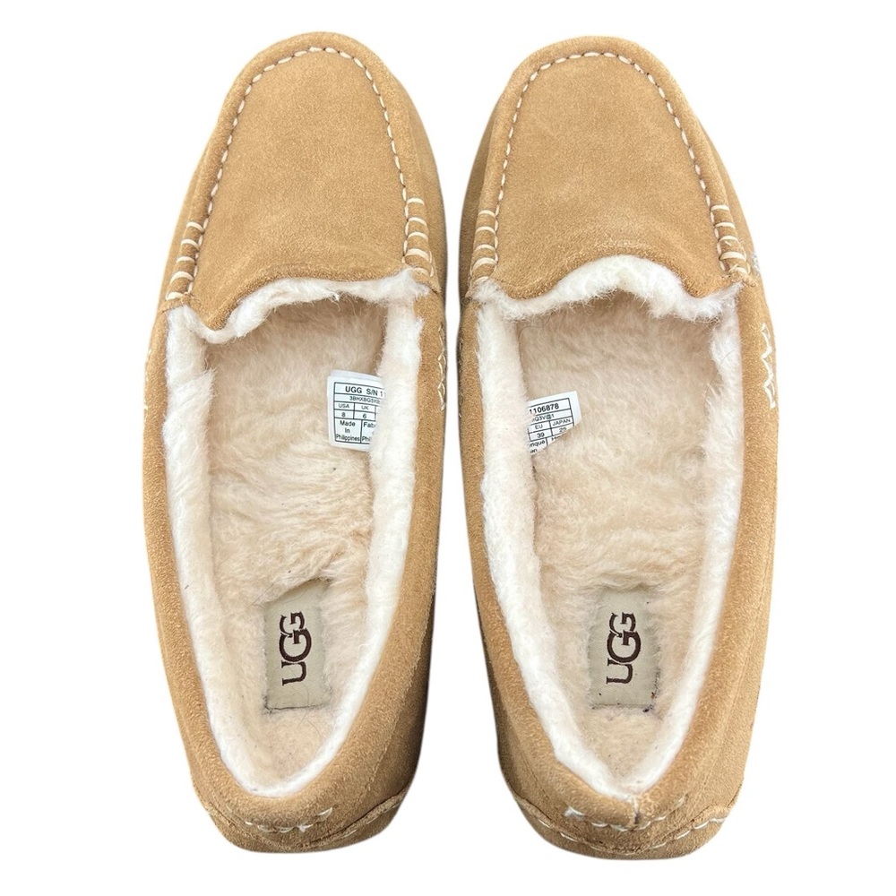 UGG Womens Ansley Moccasin Wool Lining Sz 8 EUC